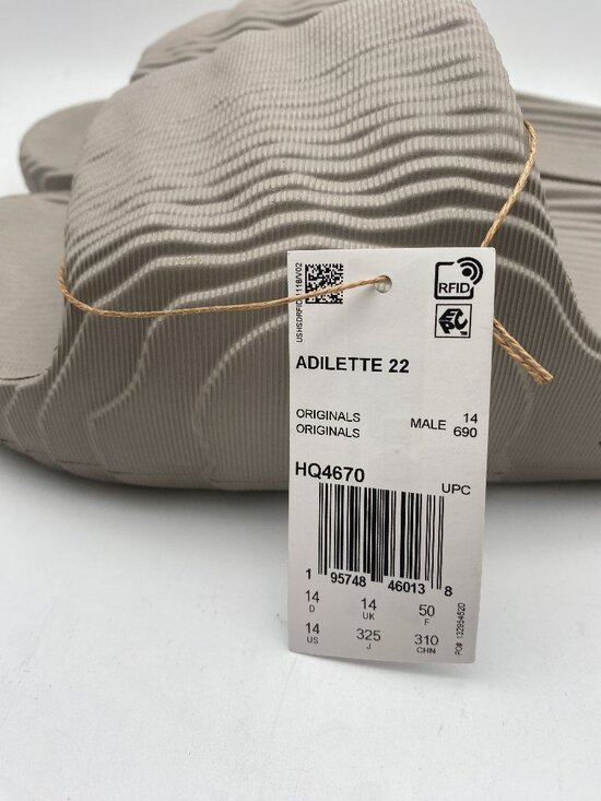 Adidas Adilette 22 Slide Light Brown #HQ4670 Us Men\'s Size 14 main image 2